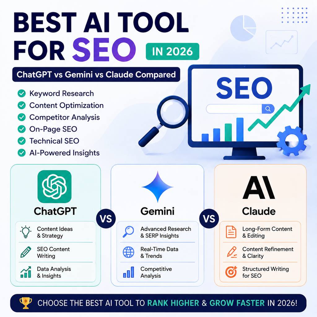 Updated AI Tool for SEO: ChatGPT, Gemini or Claude