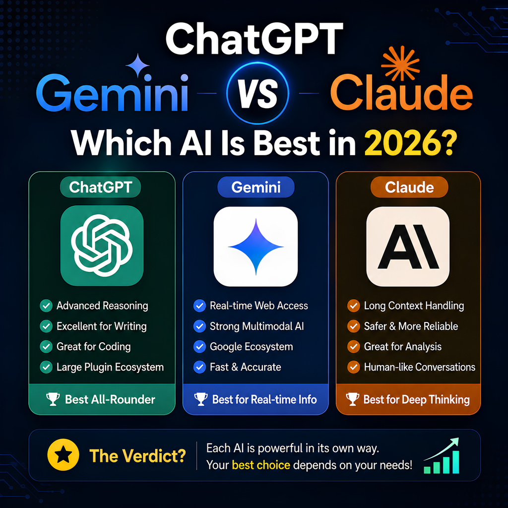 ChatGPT vs Gemini vs Claude