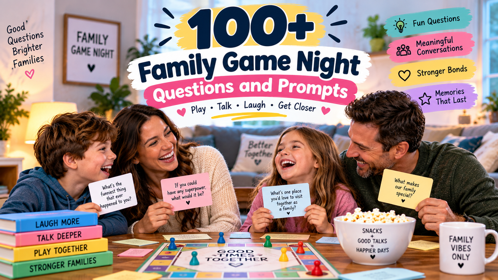 100+ Family Game Night Questions and Prompts