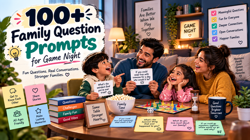 100+ Family Question Prompts for Game Night Fun