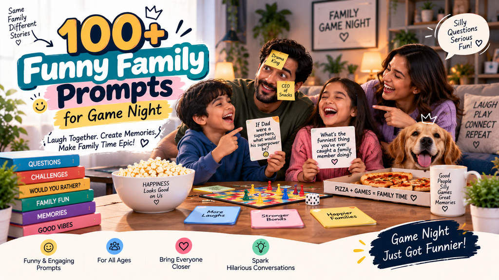 100+ Funny Family Prompts for Game Night