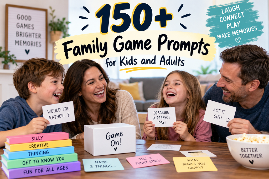 150+ Family Game Prompts for Kids and Adults