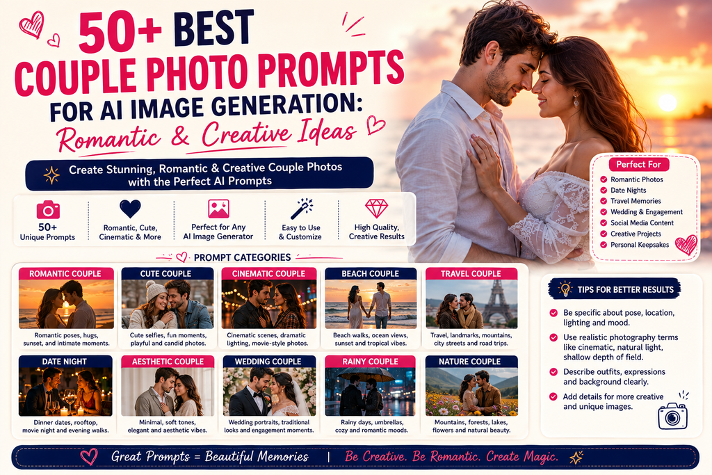 50+ Best Couple Photo Prompts for AI Image 